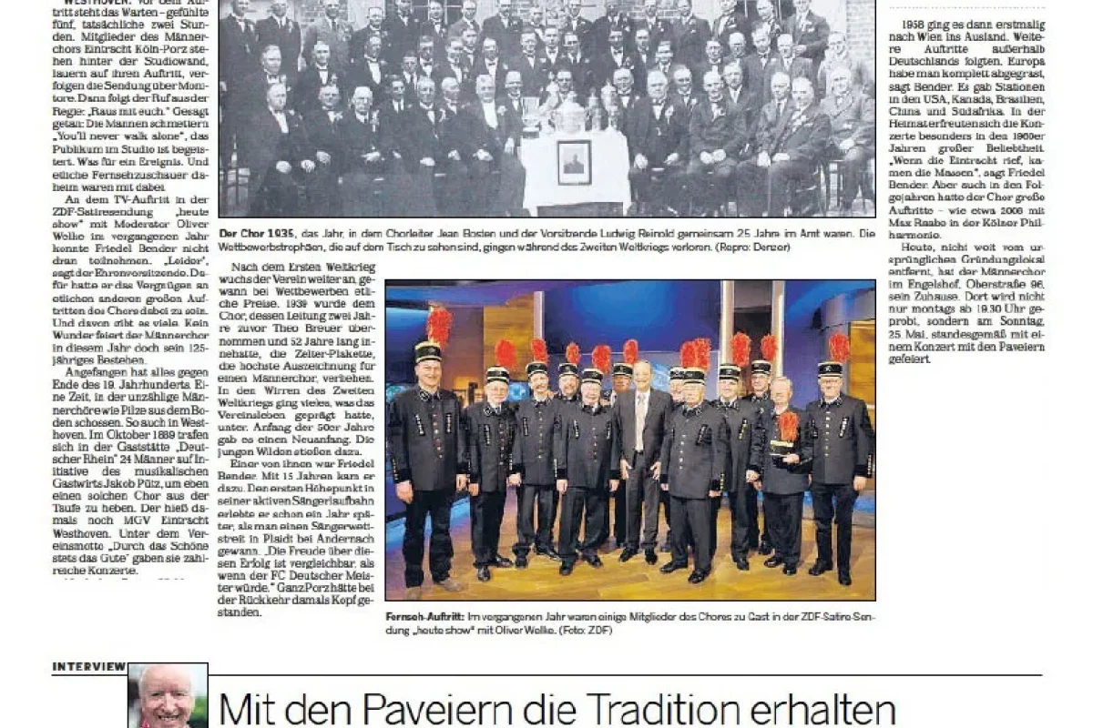 Kölscher Vörmeddaach mit Paveier 2014