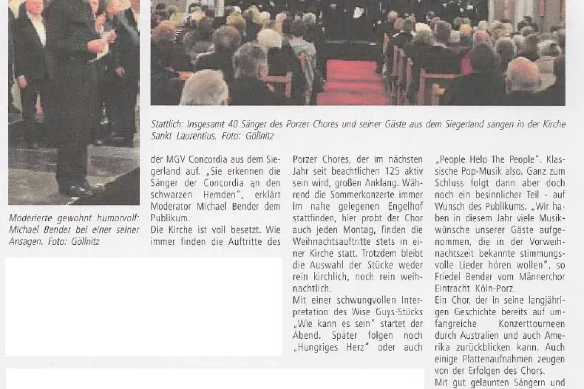 Weihnachtskonzert in St. Laurentius 2013 Weihnachtskonzert in St. Laurentius 2013